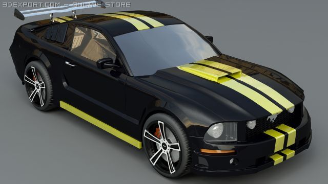 mustang gt tuning best price ever Modello 3D .c4d .max .obj .3ds .fbx .stl .blend 