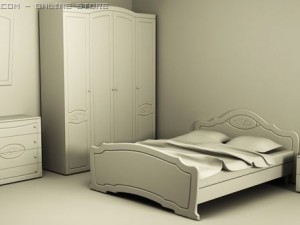 bedroom suite Modello 3D
