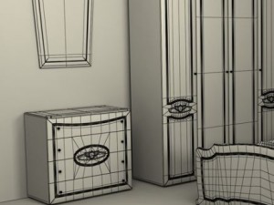 bedroom suite 3D-Modell