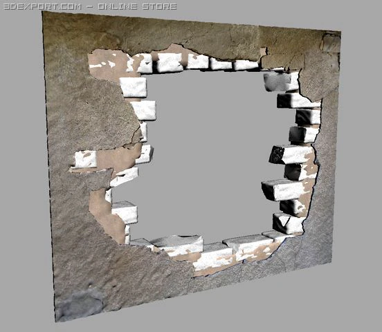 hole in the wall 3D Model .c4d .max .obj .3ds .fbx .stl .blend