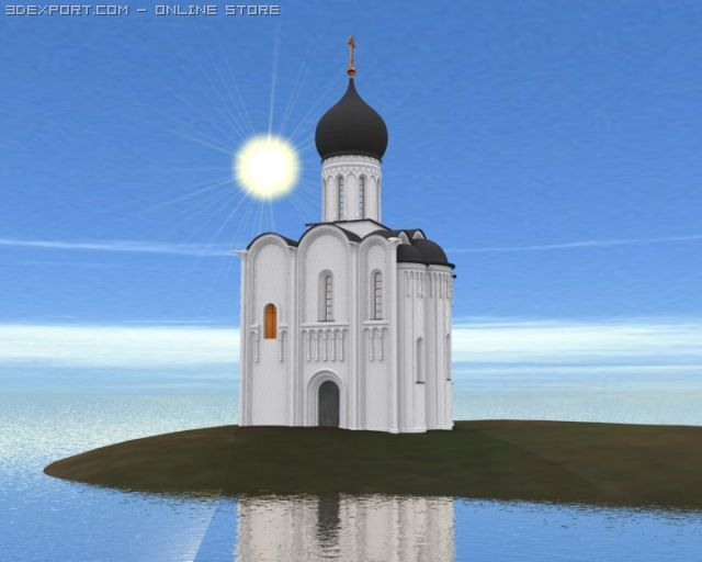 church pokrova na nerli 3D Модель .c4d .max .obj .3ds .fbx .stl .blend 