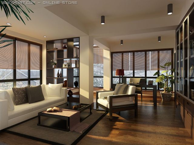 bookroom 3D मॉडल .c4d .max .obj .3ds .fbx .stl .blend