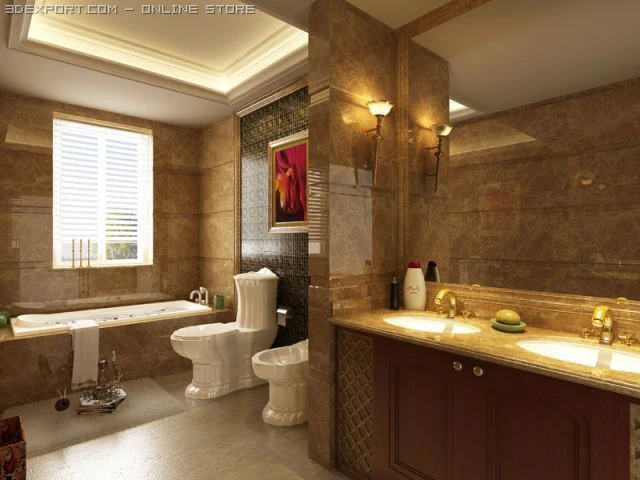 bathroom 3D Model .c4d .max .obj .3ds .fbx .stl .blend 