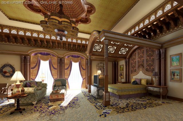 oushibedroom 3D Модель .c4d .max .obj .3ds .fbx .stl .blend 
