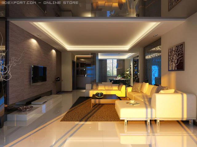 nanlivingroom 3D Model .c4d .max .obj .3ds .fbx .stl .blend