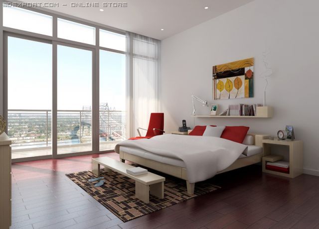 longma bedroom 3D Model .c4d .max .obj .3ds .fbx .stl .blend