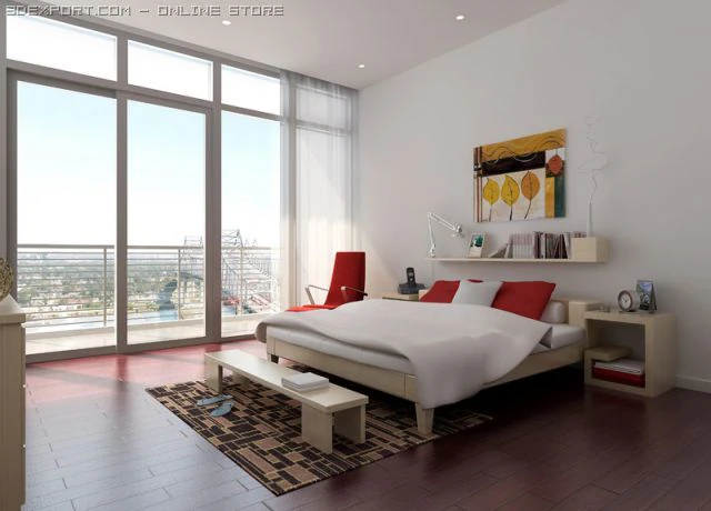 longma bedroom 3D Model .c4d .max .obj .3ds .fbx .stl .blend 