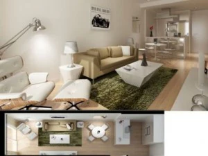 एक शयनकक्ष 3D मॉडल