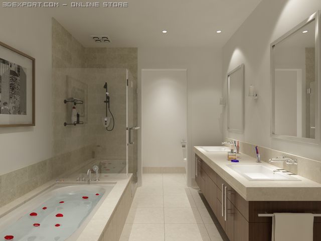 bathroom2 3D 모델 .c4d .max .obj .3ds .fbx .stl .blend 