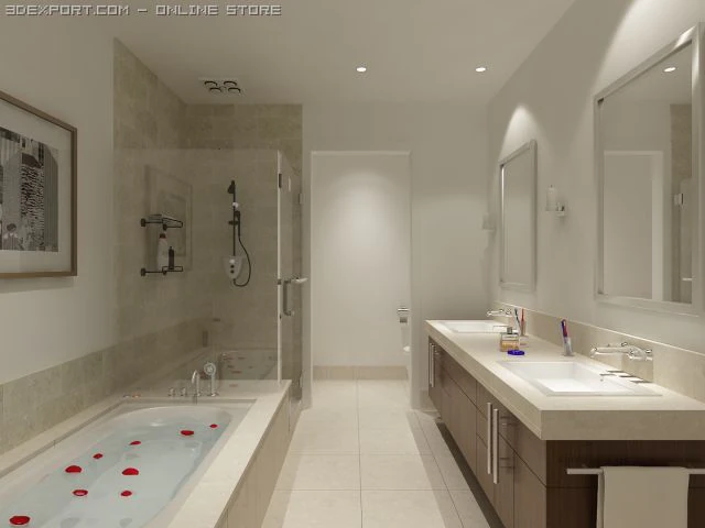 bathroom2 3D Model .c4d .max .obj .3ds .fbx .stl .blend 