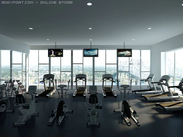 fitness 3D Model .c4d .max .obj .3ds .fbx .stl .blend 
