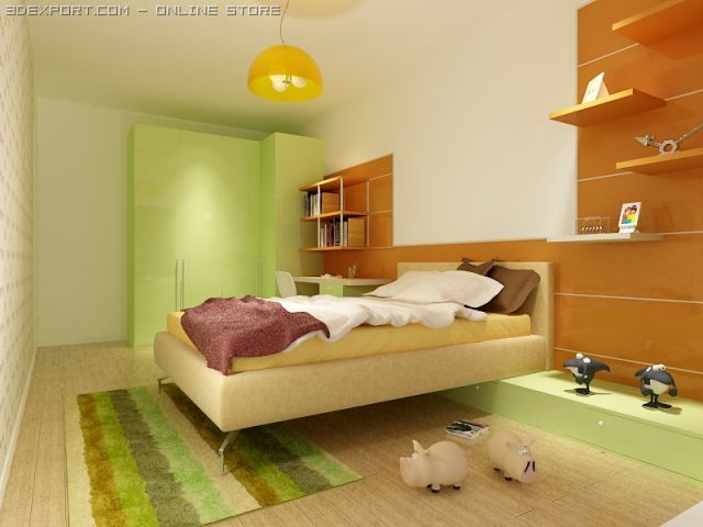 bedroom015 Modelo 3D .c4d .max .obj .3ds .fbx .stl .blend 