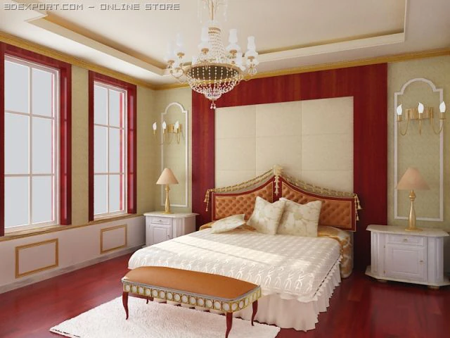 bedroom028 3D Model .c4d .max .obj .3ds .fbx .stl .blend 