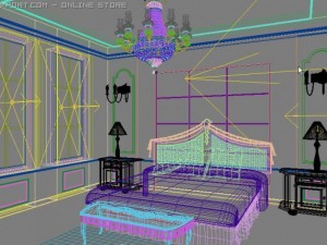 bedroom028 3D Модель
