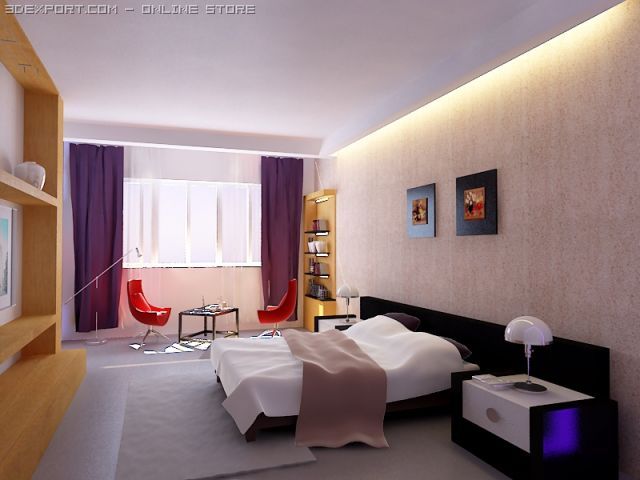 bedroom029 3Dモデル .c4d .max .obj .3ds .fbx .stl .blend 