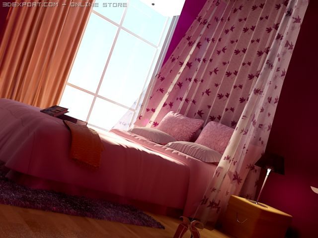 bedroom031 Modelo 3D .c4d .max .obj .3ds .fbx .stl .blend 