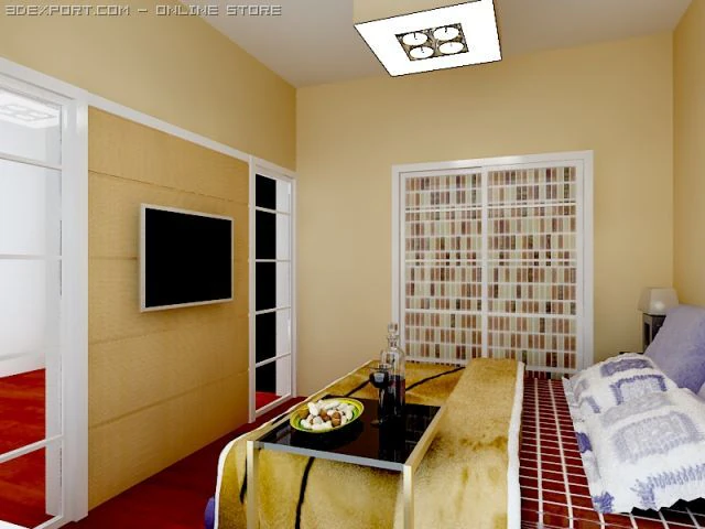 bedroom056 3D Model .c4d .max .obj .3ds .fbx .stl .blend 