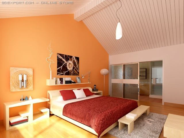 bedroom061 3D Model .c4d .max .obj .3ds .fbx .stl .blend 