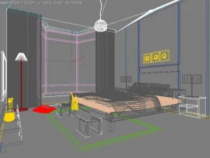 Schlafzimmer090 3D Modell