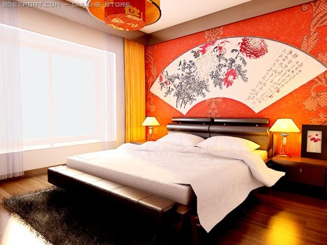 bedroom096 3D Model .c4d .max .obj .3ds .fbx .stl .blend 