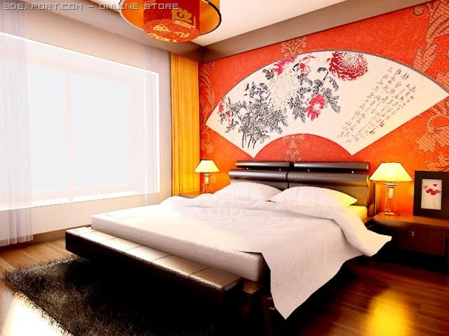 bedroom096 3D Model .c4d .max .obj .3ds .fbx .stl .blend