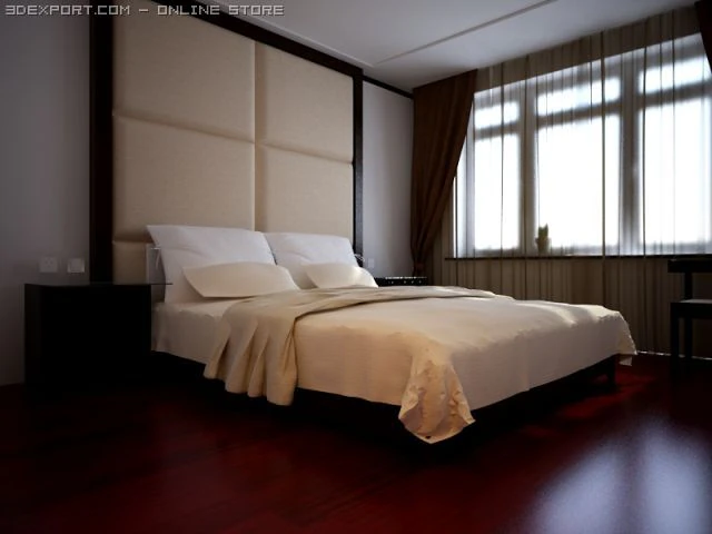 спальня118 3D Модель .c4d .max .obj .3ds .fbx .stl .blend 