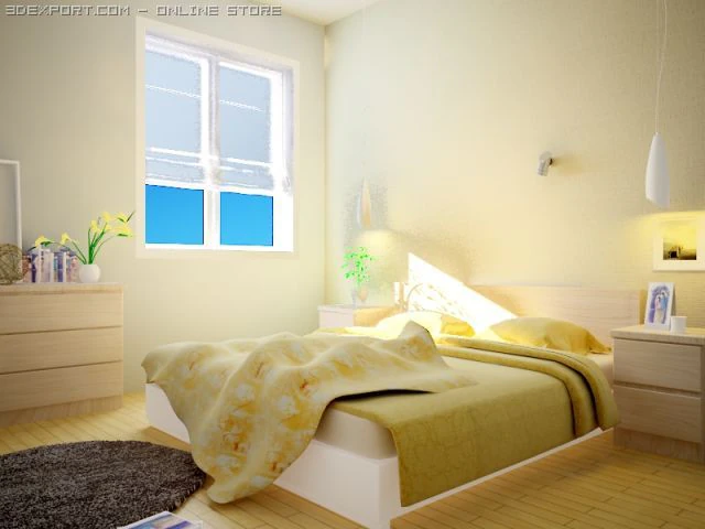 bedrooom122 3D Model .c4d .max .obj .3ds .fbx .stl .blend 