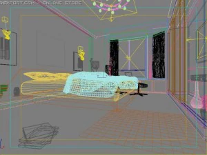 спальня123 3D Модель