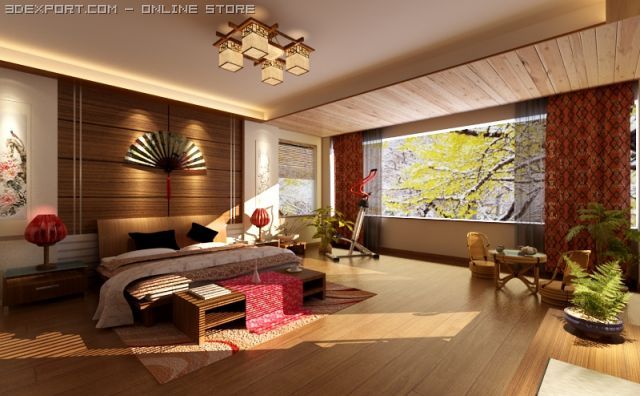 bedroom127 Model 3D .c4d .max .obj .3ds .fbx .stl .blend 