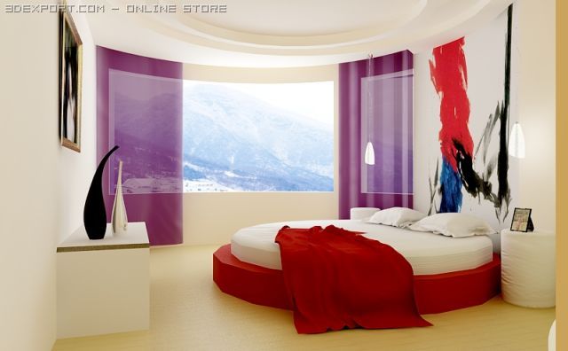 bedroom138 Model 3D .c4d .max .obj .3ds .fbx .stl .blend 