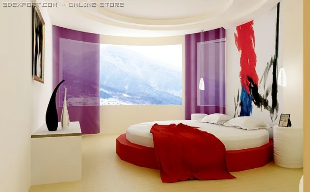 Schlafzimmer138 3D Modell .c4d .max .obj .3ds .fbx .stl .blend