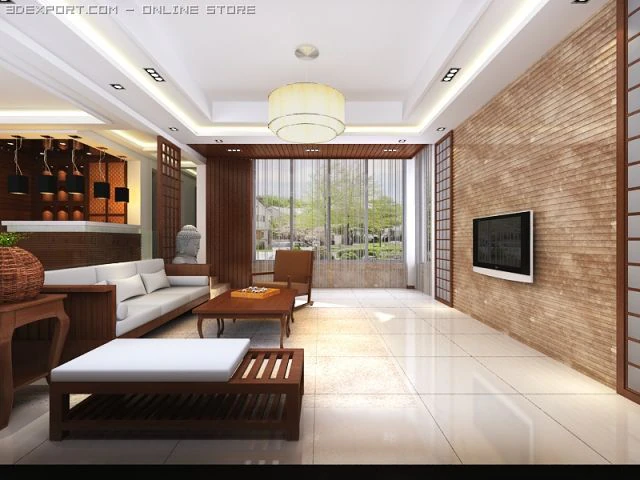 020livingrom 3D Model .c4d .max .obj .3ds .fbx .stl .blend 