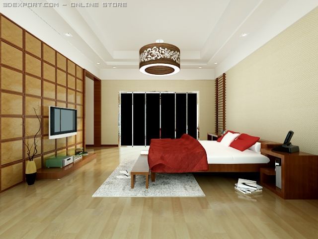 022bedroom 3D 모델 .c4d .max .obj .3ds .fbx .stl .blend 