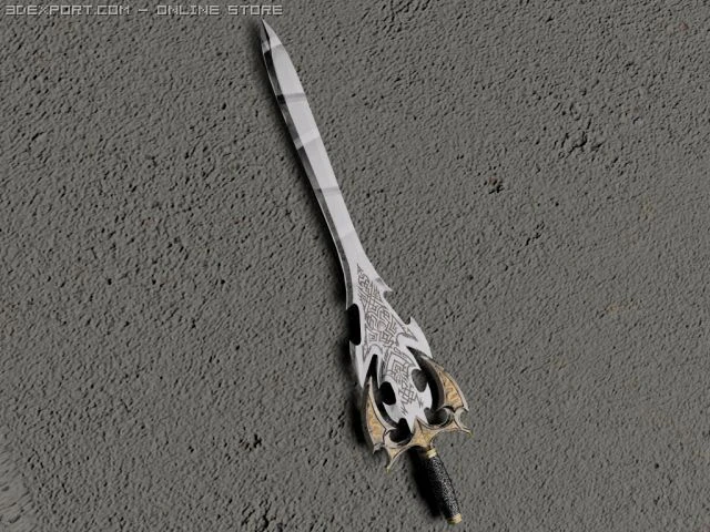 darkness sword 3D Model .c4d .max .obj .3ds .fbx .stl .blend 