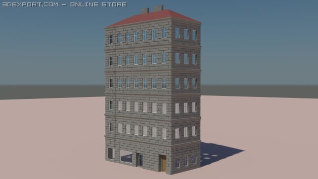 old styled building 1 3D मॉडल .c4d .max .obj .3ds .fbx .stl .blend 