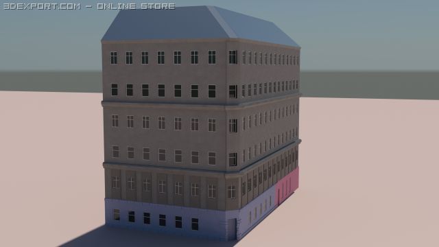 old styled building 3 3Dモデル .c4d .max .obj .3ds .fbx .stl .blend