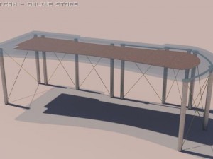 model glass table 3D-Modell