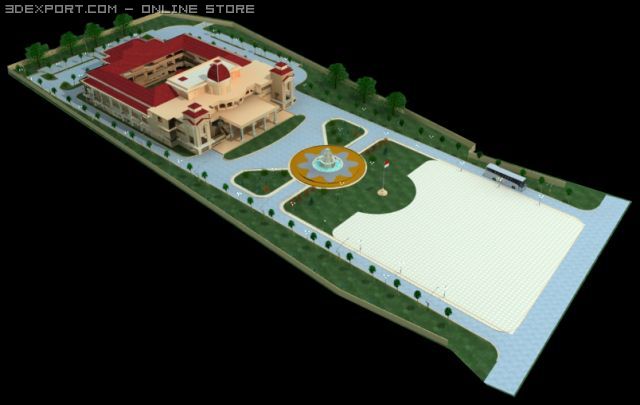 mayor office 3D Model .c4d .max .obj .3ds .fbx .stl .blend 