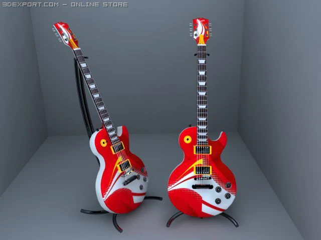 gibsona Model 3D .c4d .max .obj .3ds .fbx .stl .blend 