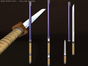 katana Modello 3D