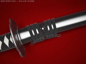 tamahagane katana Model 3D