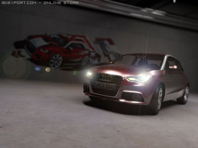 audi a1 3D Model .c4d .max .obj .3ds .fbx .stl .blend 