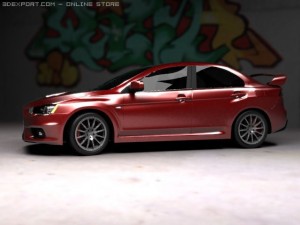mitsubishi lancer 2009 3D 모델