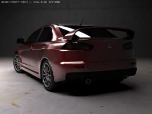 mitsubishi lancer 2009 3D 모델