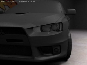 mitsubishi lancer 2009 3D 모델