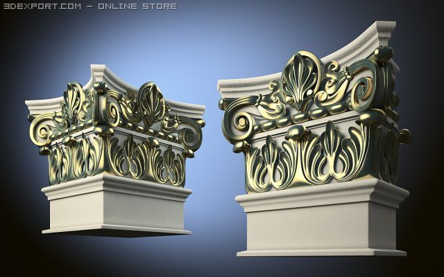 capitel Modello 3D .c4d .max .obj .3ds .fbx .stl .blend 