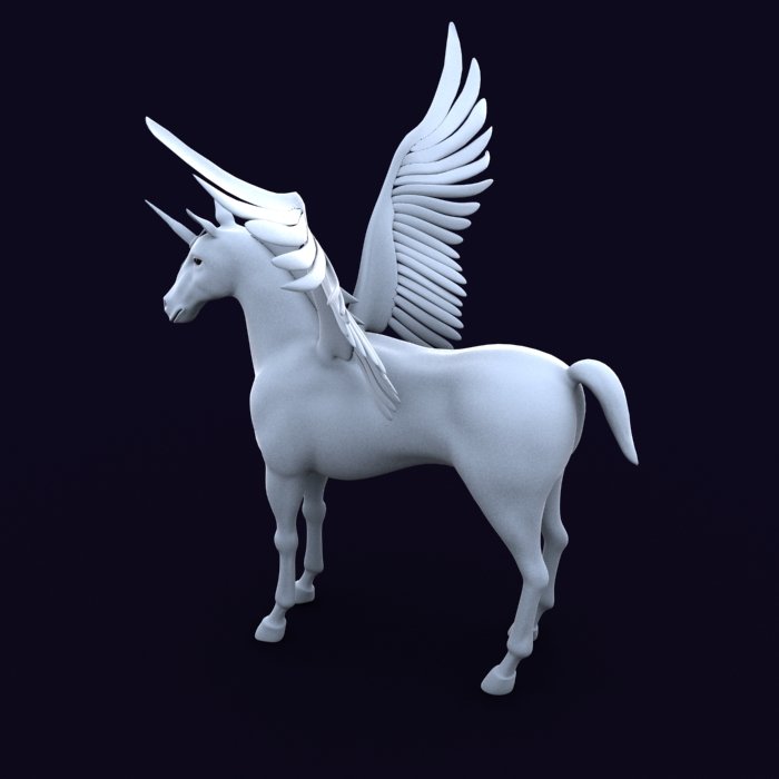 Unicorn 3D Model In Fantasy 3DExport