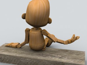 wooden puppet 1 3D Model