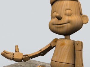 wooden puppet 1 3D Model