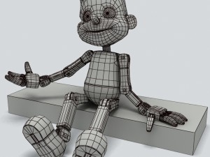 wooden puppet 1 3D Model